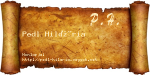 Pedl Hilária névjegykártya